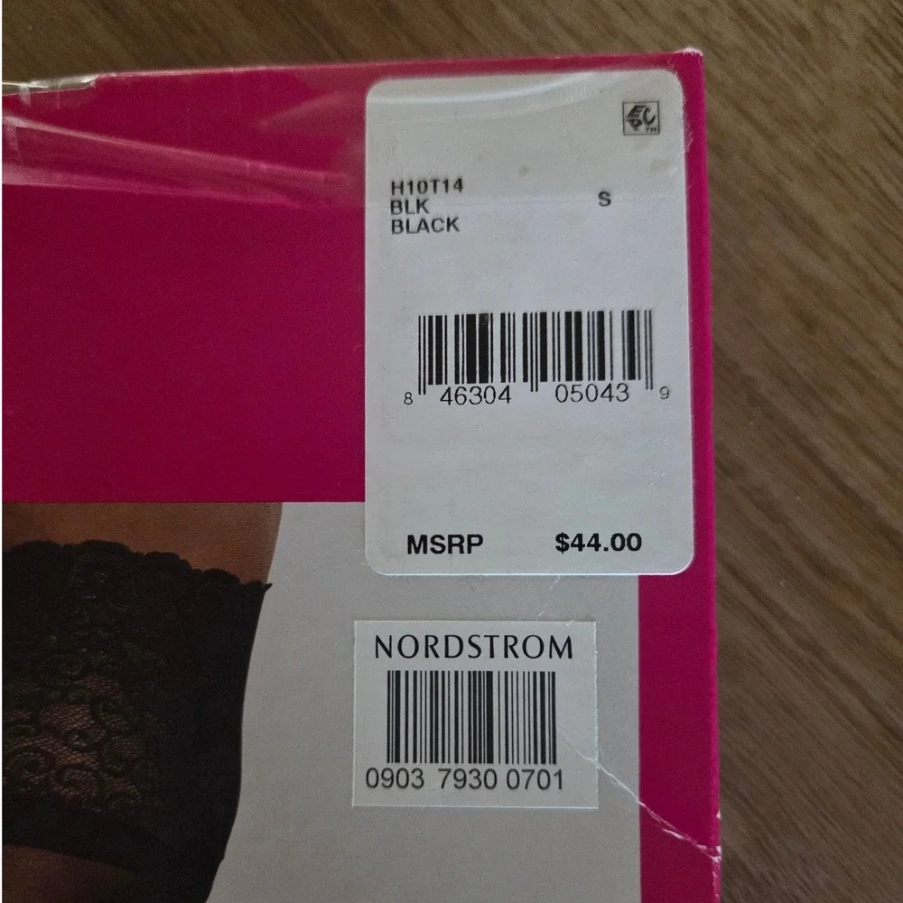 Commando The Sexy‎ Sheer Tights Black Lace Waistband H10T14 Size Small NEW